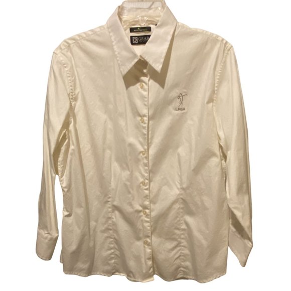 LPGA 100 % cotton nanotex white shirt with sz XL - Picture 1 of 6